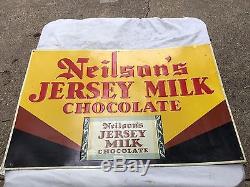 Vintage NEILSON'S Jersey Milk Embossed Tin Sign