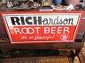 Vintage New Old Stock Richardson Root Beer Tin Sign, Single Side, Great Survivor