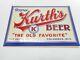 Vintage Nos Toc Kurths Beer Columbus Wisconsin Wi Tin Cardboard Advertising Sign