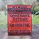 Vintage Ny State Cooperative Tin Sign No Hunting Dogs Must Be Kept Out New York
