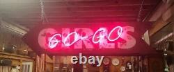 Vintage Neon Sign Go Go Girls Old Tin Can Arrow New Paint & Neon Can Ship