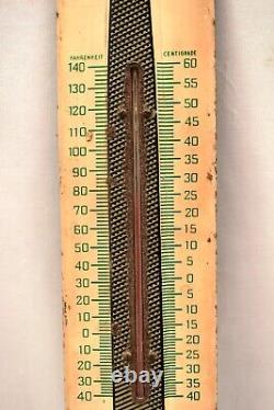 Vintage Nicholson File Thermometer Advertising Tin Sign Made In U. S. A Collectibl