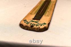 Vintage Nicholson File Thermometer Advertising Tin Sign Made In U. S. A Collectibl