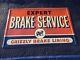 Vintage Non (porcelain) Grizzly Brakes Embossed Tin Sign. Oil And Gascollectibl