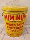 Vintage Num Num Foods Advertising Potato Chips Pretzels Tin Bucket Cleveland, Oh