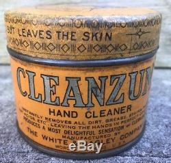 Vintage OILZUM HAND CLEANER CLEANZUM CAN SMALL TIN OIL Rare Gas station sign
