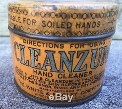 Vintage OILZUM HAND CLEANER CLEANZUM CAN SMALL TIN OIL Rare Gas station sign