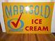 Vintage Old Original Marigold Ice Cream Advertising Dairy Tin Metal Sign 2x3