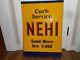 Vintage Original Nehi Curb Service Metal Tin Advertising Soda Sign