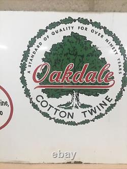 Vintage Oakdale Cotton Twine Tin Tacker Sign