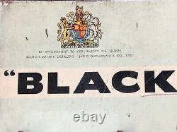 Vintage Old Buchanan'S Black & White Scotch Whisky Advertising Tin Sign Board