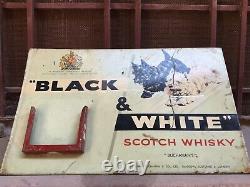 Vintage Old Buchanan'S Black & White Scotch Whisky Advertising Tin Sign Board
