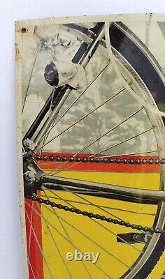 Vintage Old Collectible Rare Hercules Cycle And Chains Ad Litho Tin Sign Board