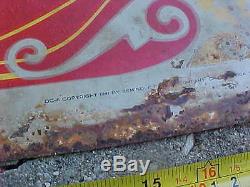 Vintage Old Drive-in Restaurant Gas Station DOUBLE-COLA CURB SERVICE Tin Sign