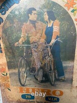 Vintage Old Hero 79 V. I. P Bicycle Advertisement Enamel Litho Tin Sign Board