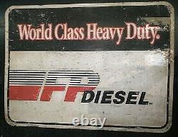 Vintage Old Tin Sign Fp Diesel Heavy Duty Automobile Oil Sign Not Porcelain Rare
