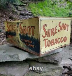 Vintage Old sure shot metal sign tobacco display gas General store