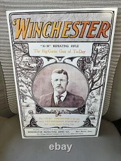 Vintage Olin Corp Winchester & Remington Tin Signs Lot Of 17