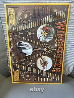 Vintage Olin Corp Winchester & Remington Tin Signs Lot Of 17