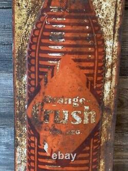 Vintage Orange Crush Advertising Tin Embossed Sign