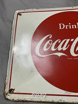 Vintage Orig. Coca-Cola Bottle Better With Coke Self Framed Tin Soda Sign MCA2732