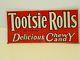 Vintage Original 1920's Tootsie Rolls Candy Tin Sign, Donaldson Art Ky