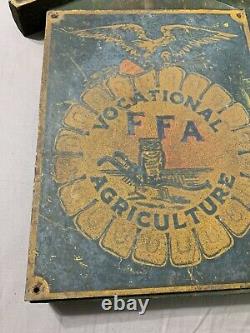 Vintage Original 1920s/30s RARE Future Farmers of America Tin Sign Primitive