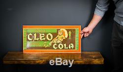 Vintage Original 1920s CLEO COLA Tin Sign Soda General Store- NO RESERVE