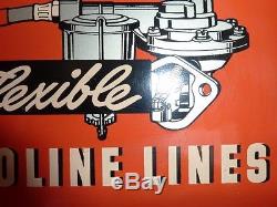 Vintage Original 1947 Painted Tin AC Flexible Gasoline Lines Rack Sparkplug
