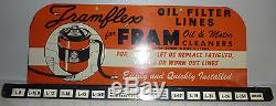 Vintage Original 1949 Painted Tin FRAMFLEX Fram Oil Filter Lines Rack