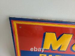 Vintage Original 1950's 60's Mopar Sign Parts and Accesories Embossed Tin Sign