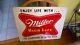 Vintage Original 1954 Miller High Life Beer Embossed Tin Advertising Sign Nm