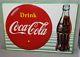 Vintage Original 1959 Canadian Coca-cola Tin Advertising Sign Pictures Bottle