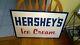 Vintage Original 1960s Hershey's Ice Cream Embossed Tin Advertising Sign