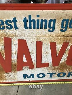 Vintage Original 70 Valvoline Motor Oil Tin Metal Self Framed Sign Gas Station