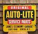 Vintage Original Auto Lite Service Parts Gas Service Station Scioto Tin Sign