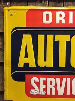 Vintage Original AUTO LITE Service Parts Gas Service Station Scioto Tin Sign