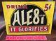 Vintage Original Ale-8-1 It Glorifies Tin Sign Ale 8 1 Ale-8-one Vg+