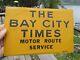 Vintage Original Bay City Times Newspaper Tin Tacker Sign Bay City Mi