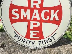 Vintage Original Clayton's GRAPE SMACK Purity First Tin Advertising Sign 9