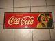 Vintage Original Coca Cola Coke Tin Sign, A M 52, Drink Coca Cola