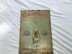 Vintage Original Columbian Extra Pale Ale Bottled Beer Embossed Tin Sign