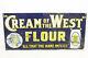 Vintage Original Cream Of The West Flour Tin Sign Advertising Toronto Metal