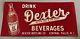 Vintage Original Dexter Beverages Tin Sign Soda Rhode Island