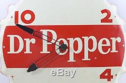 Vintage Original Dr Pepper Bottle Cap Electric Clock Metal Tin Sign Advertising