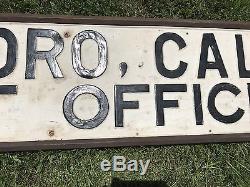 Vintage Original El Toro California (Lake Forest) Post Office Sign Embossed Tin