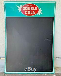 Vintage Original Enjoy Double Cola Advertising Tin Litho Sign Menu Board