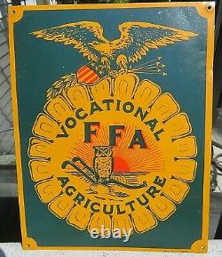 Vintage Original FFA Future Farmers of America Tin Sign 20's-30's Agriculture