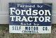 Vintage Original Fordson Tractors Tin Farm Sign Crowell Tx Tin Tacker