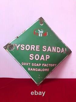 Vintage Original Germany Mysore Soap Advt Tin Enamel Porcelain Sign Board D58